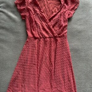 Altar'd State Textured Red Mini Dress